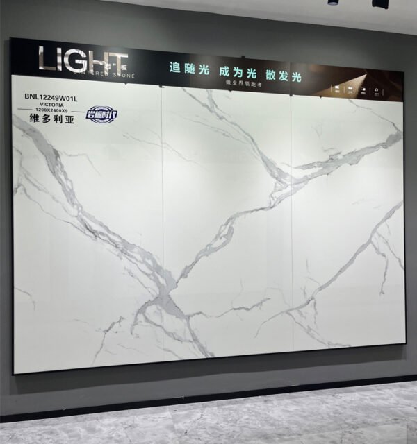 SKU-09-维多利亚 单片 3D Continuous Pattern High Gloss PET Marble Pattern 1200x2400mm